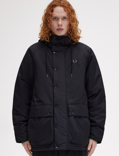 Fred Perry Padded Zip Through Jkt - Black - XXL Fred Perry Padded Zip Through Jkt - Black - XXL