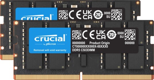 Crucial 32GB 2x16GB DDR5 6400MHz SODIMM CL52 Crucial 32GB 2x16GB DDR5 6400MHz SODIMM CL52