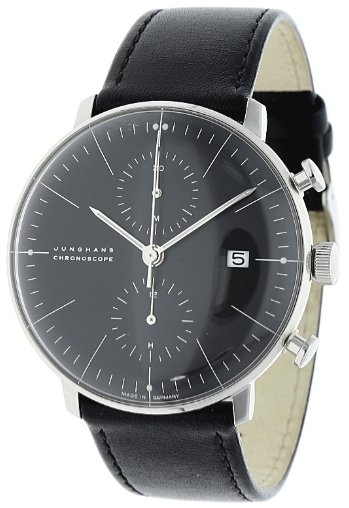 Junghans Herreklokke 27/4601.02 Max Bill Sort/Lær Ø40 mm