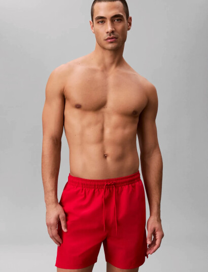 Calvin Klein Medium Drawstring Covered Waistb Red M