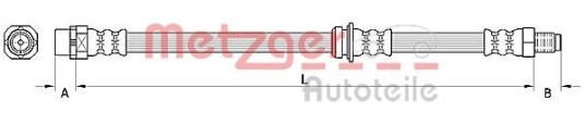 Bremseslange METZGER 4110946