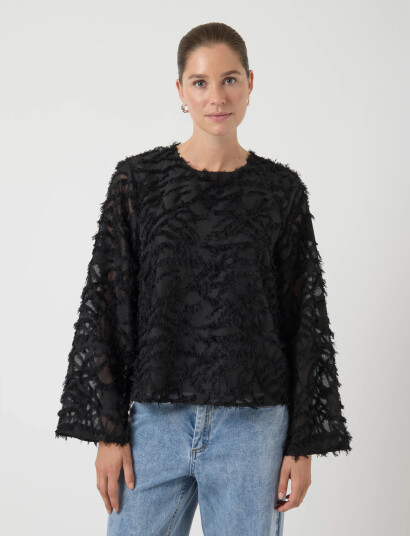YAS Yasparia Ls Top S. Noos - Black - 34