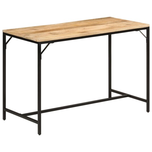 Spisebord 110x55x75 cm grovt heltre mangotre og jern 8721012160842