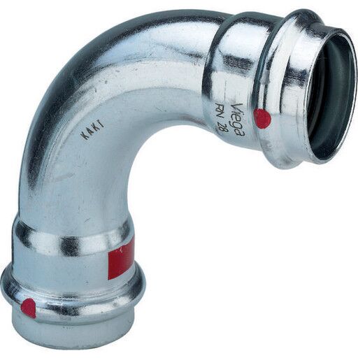 Viega 90° Prestabo Bend 35mm Ulegeret Stål Galvanisert Rørfitting Viega 90° Prestabo Bend 35mm Ulegeret Stål Galvanisert Rørfitting