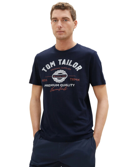 Tom Tailor Logo Tee - Navy - L Tom Tailor Logo Tee - Navy - L