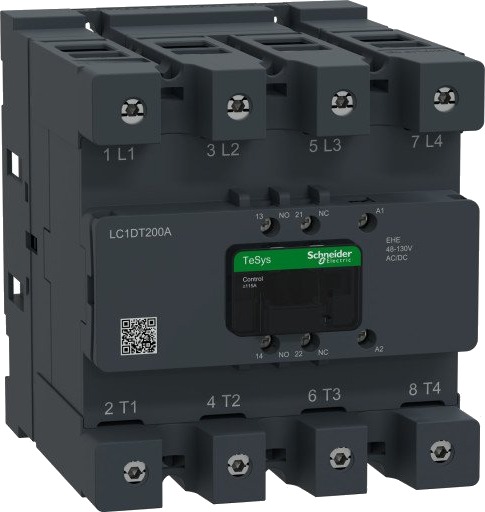 Schneider Electric Kontaktor Deca 4P 200A 48–130V ACDC EverLink