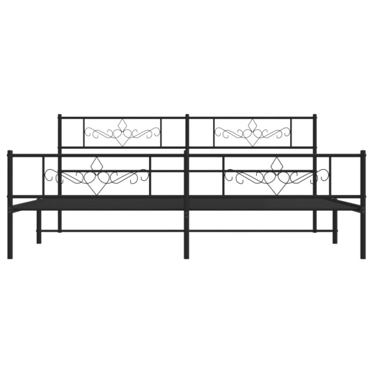  Sengeramme i metall uten madrass med fotgavl svart 180x200 cm 8721012047464