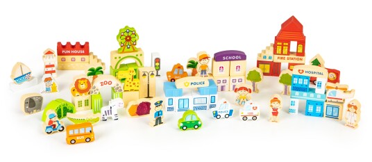 Treklosser utdanningsby zoo 120 stk ECOTOYS Treklosser utdanningsby zoo 120 stk ECOTOYS