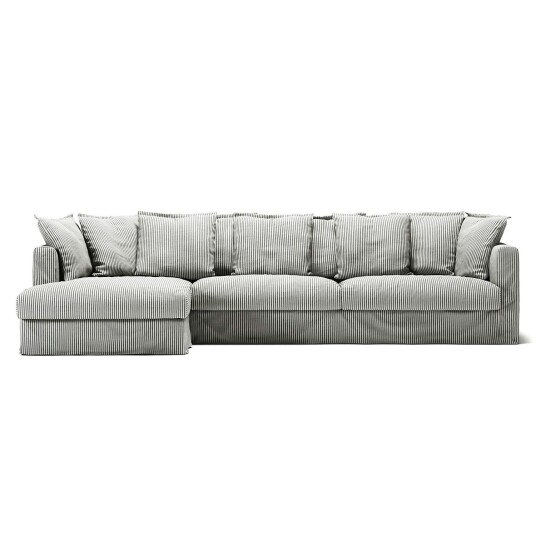 Decotique Le Grand Air 3 Seter Sofa Lin Divan Venstre Ash Stripe
