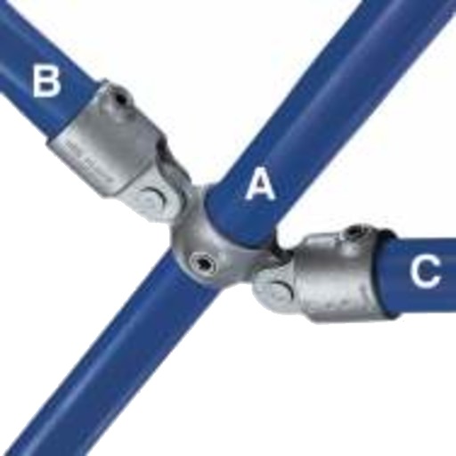 2" dobbel svingbar KEE-KLEMME