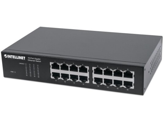 Intellinet 561068, Uhåndtert, L2, Gigabit Ethernet (10/100/1000), Full Tosidig, Rack-Montering, 1U