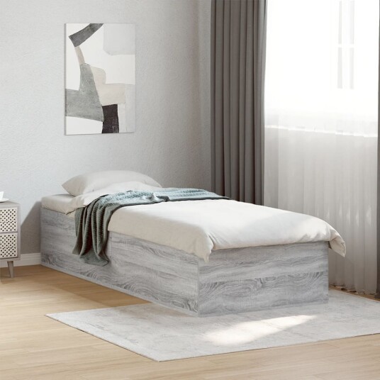  Sengeramme grå sonoma 100x200 cm konstruert tre 8721102616921