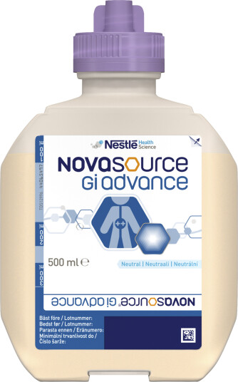 Novasource GI Advance sondeernæring med PHGG-fiber 12x500 ml