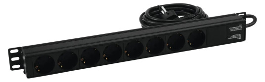 EuroLite Distributor R19-8 1u Bk 2.7m