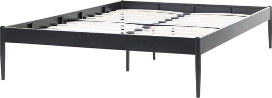 Seng med lamellramme Vaurs Svart 140x200 cm