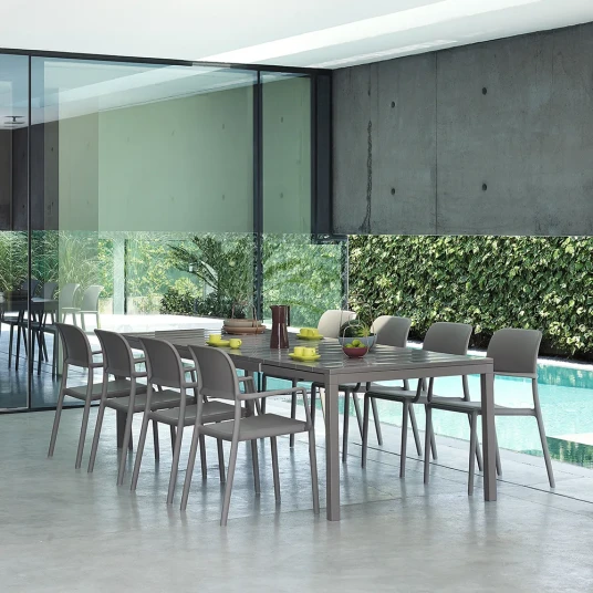 Nardi Rio Spisebord 210/280x100cm White Nardi Rio Spisebord 210/280x100cm White