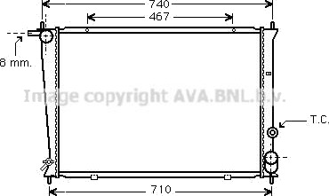 PRASCO HYA2049 Radiator, motorkjøling