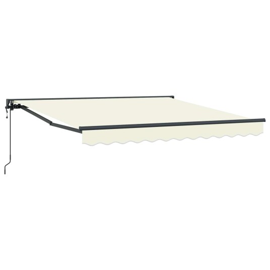 Markiseramme Krem 350 x 250 cm Polyester med PU belegg