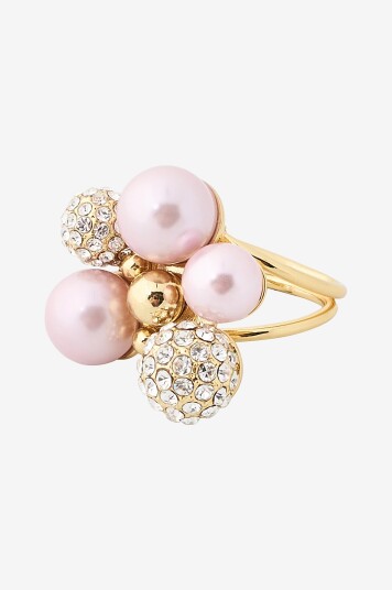 IOAKU Ring Berry Pearl Crystal Maxi Ring Gull