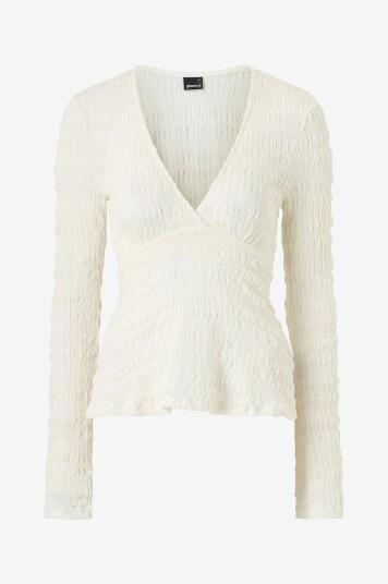 Gina Tricot   Topp Tie Back   Hvit