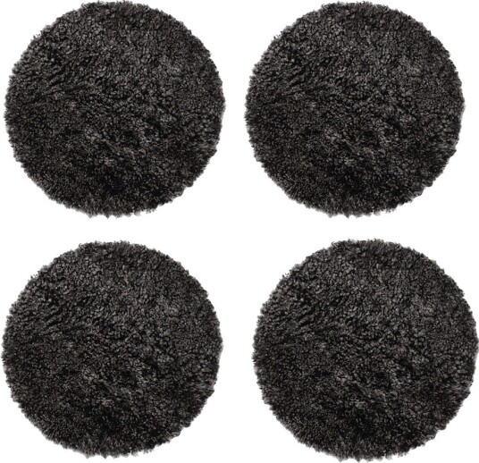 Skinnwille Sittepute rund Curly 4 pakning Grå Skinnwille Sittepute rund Curly 4 pakning Grå