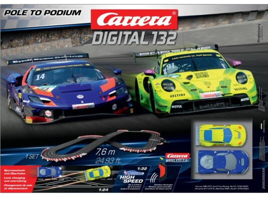 Carrera Digital 132 DTM Pole To Podium Bilbane 7,6 m Fra 8 År