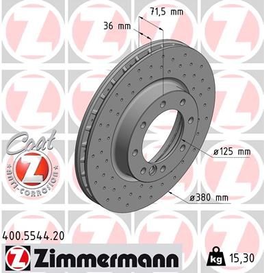 Bremseskive ZIMMERMANN 400.5544.20