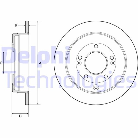 Bremseskive DELPHI BG4767C Bremseskive DELPHI BG4767C