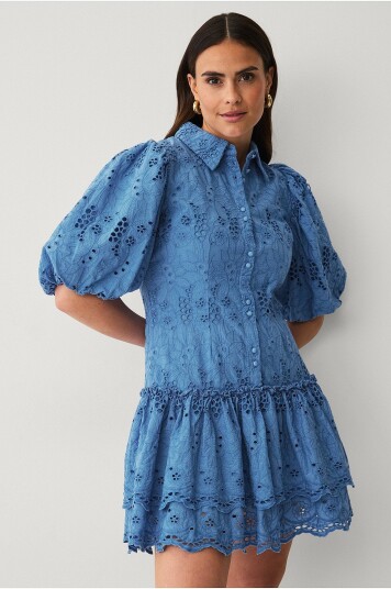 Vila Kjole viSmilla 2/4 Short Dress Blå