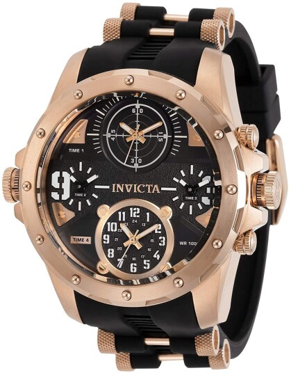 Invicta Herreklokke 31142 Coalition Forces Sort/Rose gulltonet stål