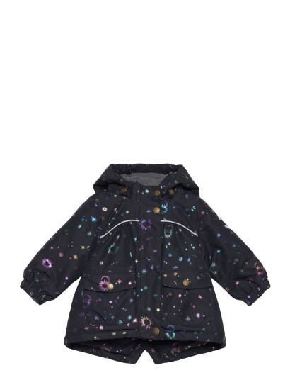 mikk-line Polyester Baby Girls Jacket-Glitter Navy 74