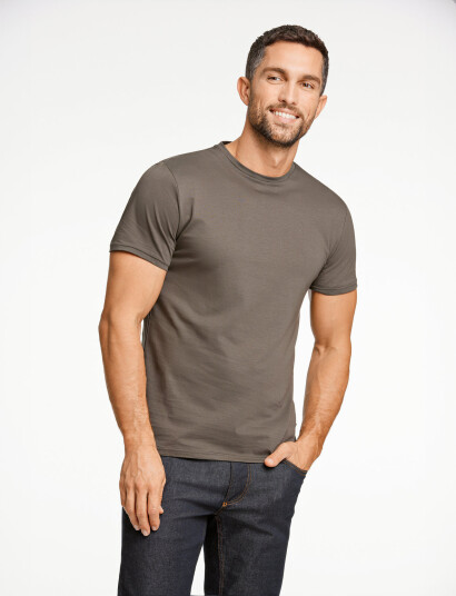 Lindbergh Black Mercerized Cotton Tee S/S - Brown - XXL