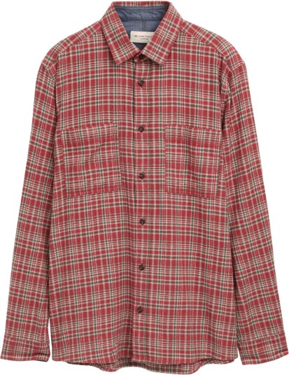 Tom Tailor Comfort Checked Shirt   RED BASED MINT CHECK   XXL