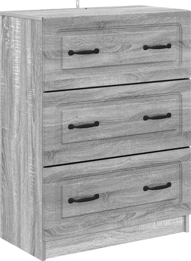 vidaXL Skuffeskap Grå sonoma 66 x 34,5 x 87 cm Konstruert tre vidaXL Skuffeskap Grå sonoma 66 x 34,5 x 87 cm Konstruert tre