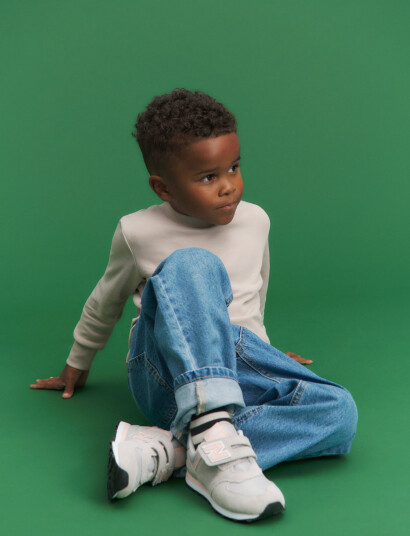 New Balance New Balance 574 Core Kids Hook & Loop   Grey   35