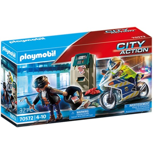 Playmobil City Action Politimotorsykkel: Jakt På Pengerøver 70572