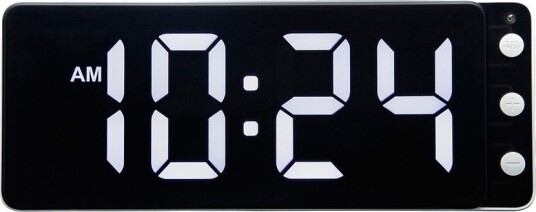 NeXtime Veggklokke bordklokke Digital 27 cm Svart Röd Svart