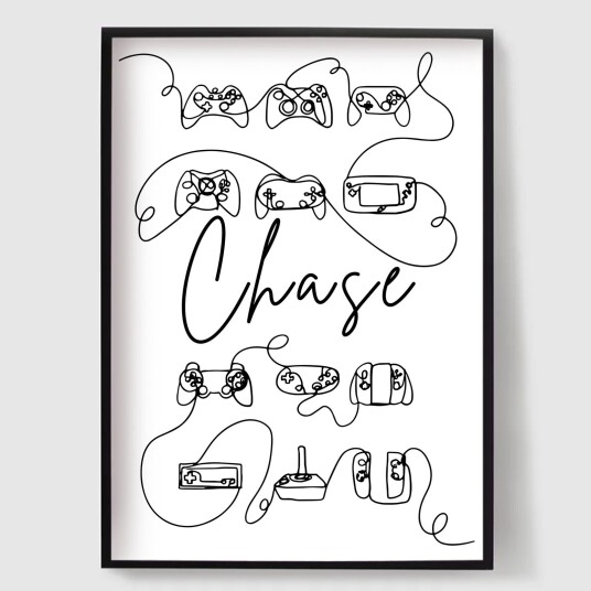 Namly Design Personalisert Plakat Spillkontrollere med Navn POSTER5M4HFU