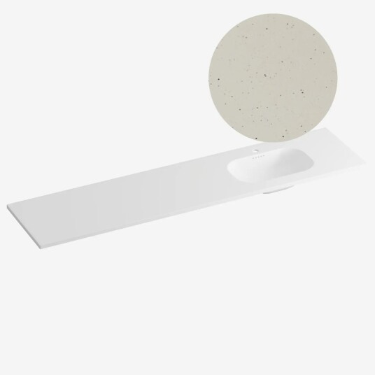 Korsbakken Nice Heldekkende Terrazzo Sand 200cm Høyre