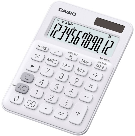 Casio MS 20UC WE S Lommeregner 12 sifre