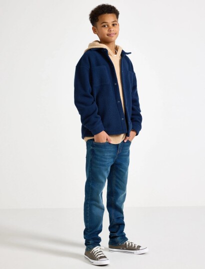 Lindex Jacket In Pile   Navy   128