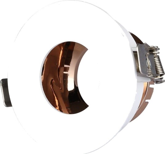 V Tac GU10 innfellingsspot Rund hvit og rose gold aluminium IP20 innendørs