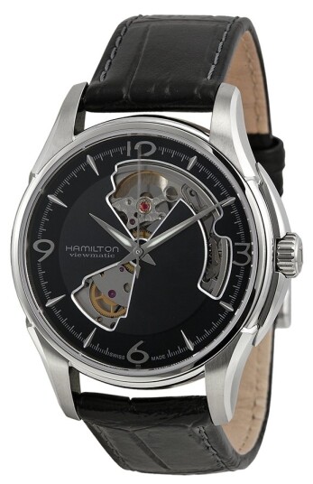 Hamilton Herreklokke H32565735 Sort/Lær Ø40 mm