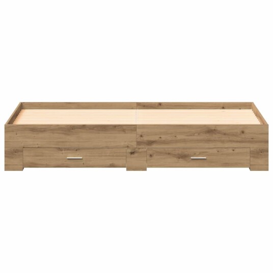 Seng med Skuffer Artisan Eik 180x200 cm Konstruert Tre