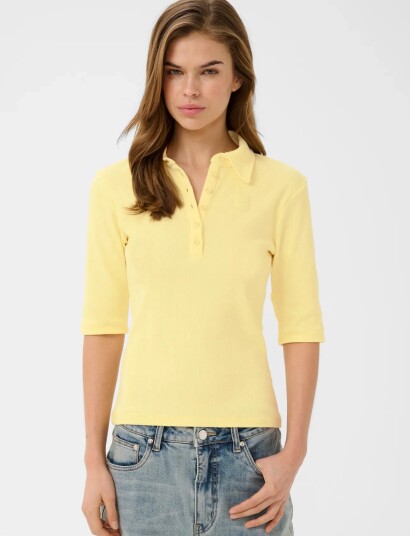 Gestuz Gzdrew Polo Top   Yellow   XL
