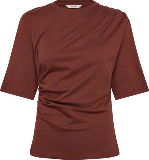 Selected Slwoline Light Twist Tee Noos   Burgundy   S