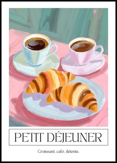 Petit dejeuner Poster Plakat / 30x40cm