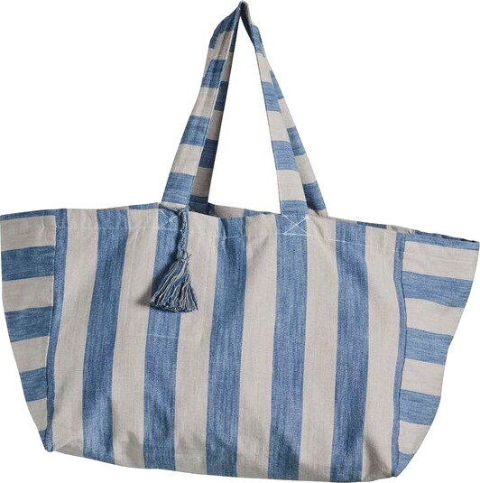 Lene Bjerre Felima handlenett 50x25 cm lin/blå
