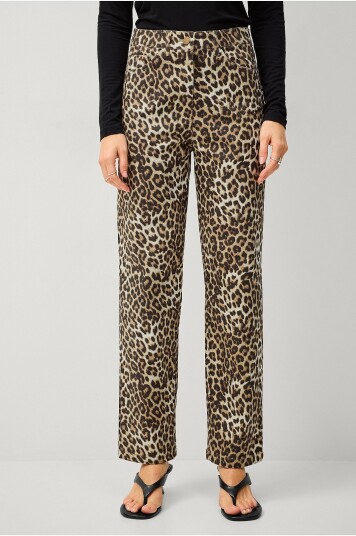 Vila Jeans viKelly HW Straight Jeans Leo Flerfarget