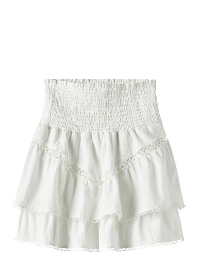 LMTD Nlfhosta Short Skirt White 158